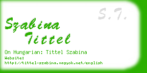 szabina tittel business card